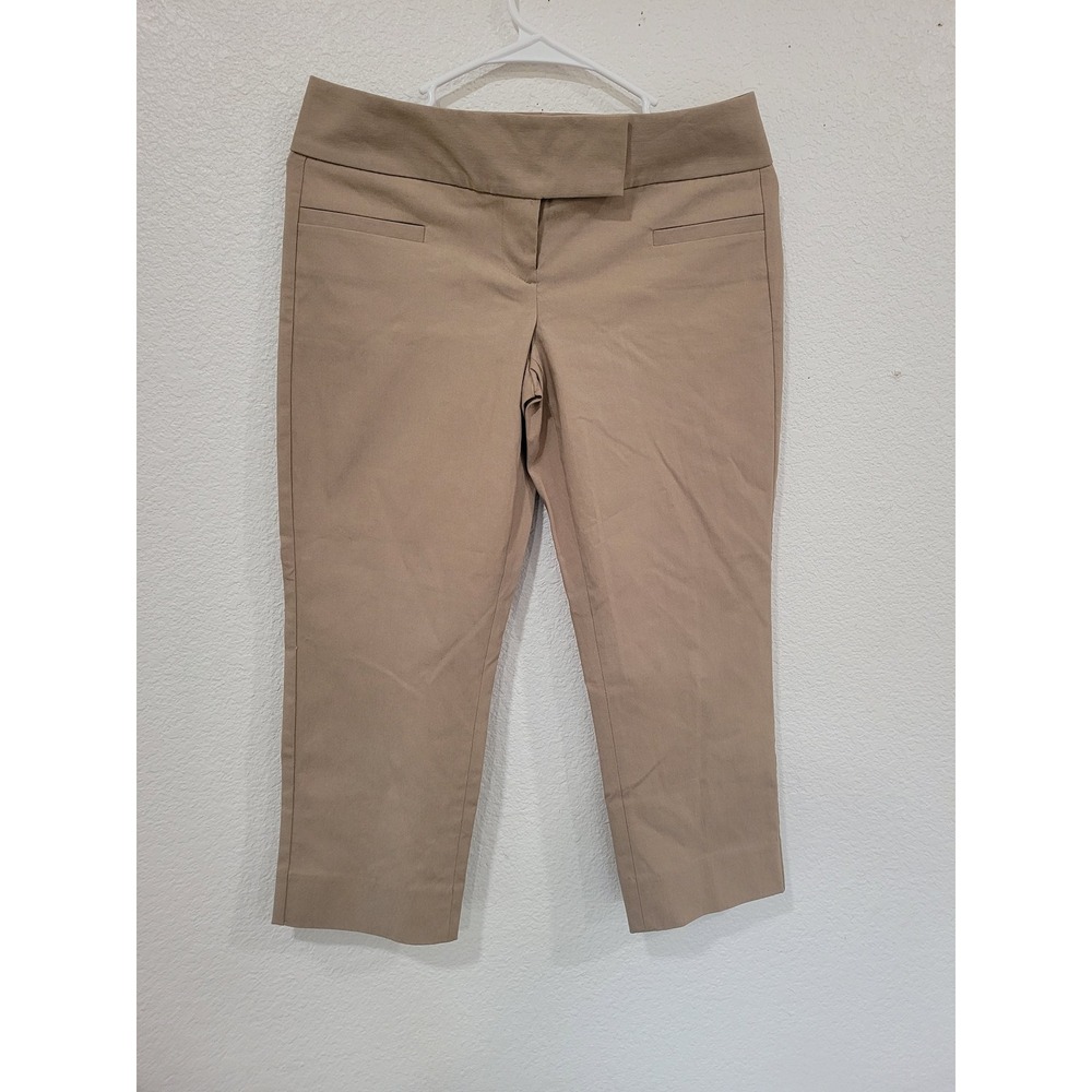 The Limited Exact Women's Stretch Cropped Pants Career Dress Tan Size 2‎ #P
